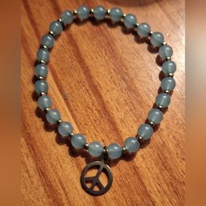 🍊VINTAGE Aquamarine beaded bracelett